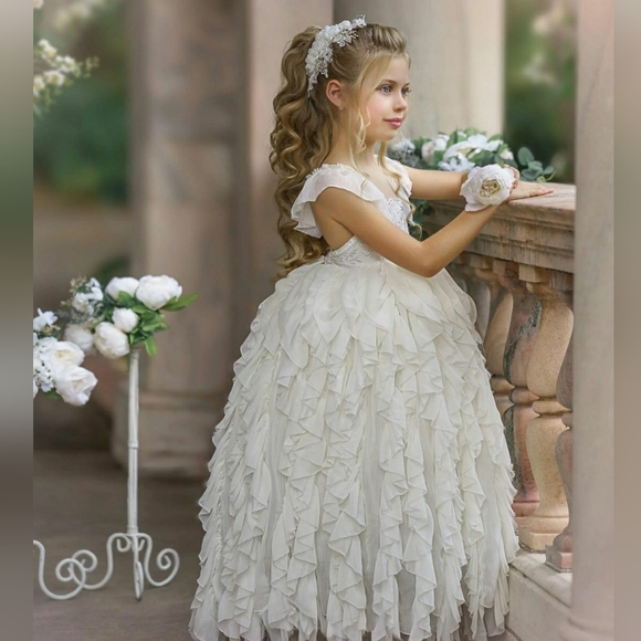 DOLLCAKE limited edition frothy frock Ivory DRESS 4 5 6 7 8 10 - Picture 2 of 12